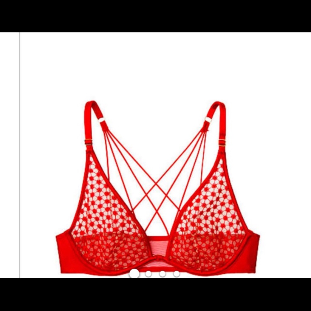 Victoria's Secret Bra Starburst Red Size 38dd
